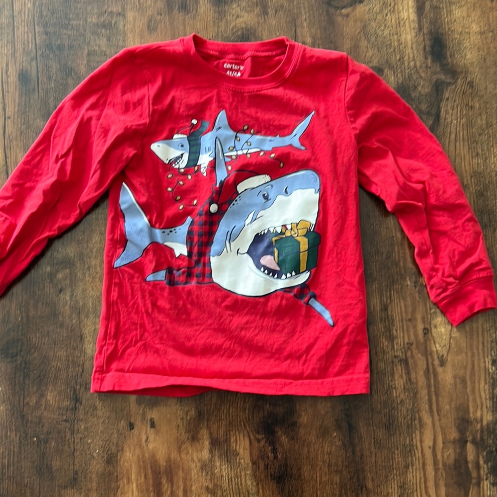 Carters Shark Christmas Shirt